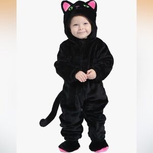 Toddler Black Cat Costume Onesie - GUC - Size 12-18mos